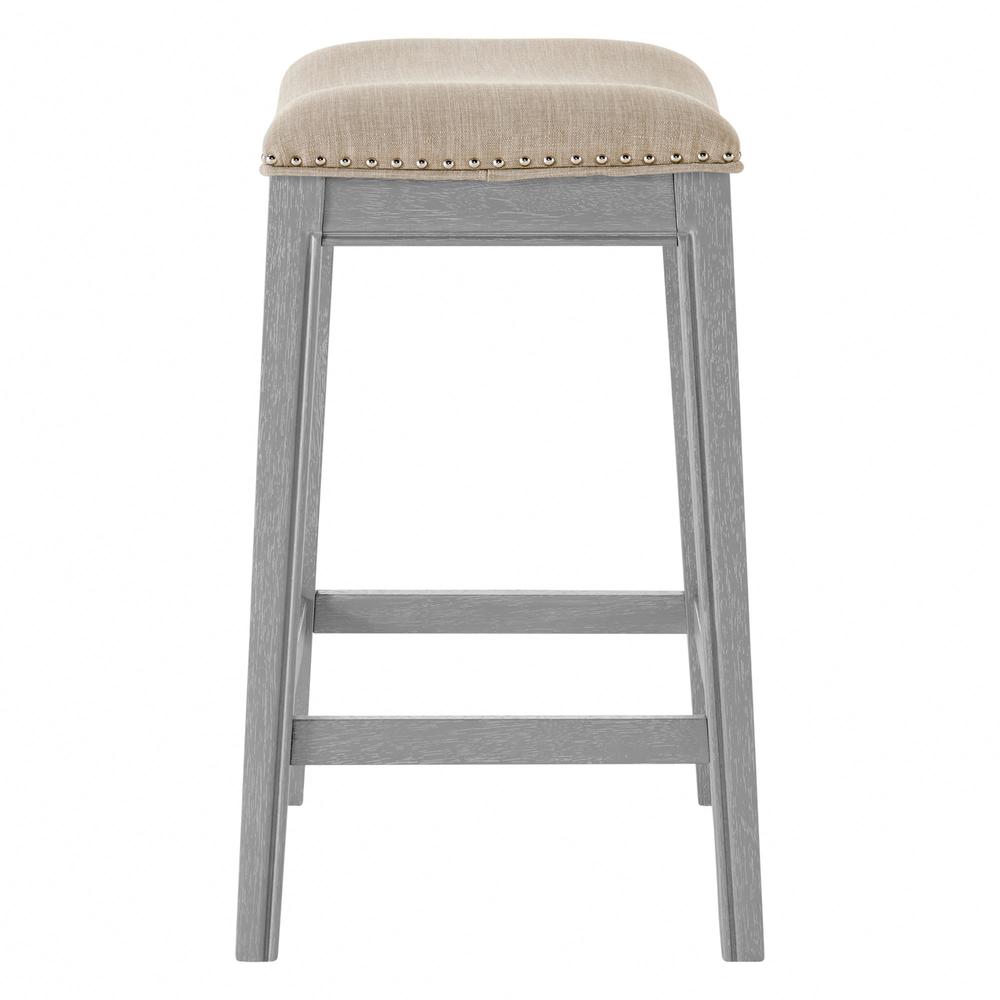 Fabric Counter Stool; Cream color. Picture 3