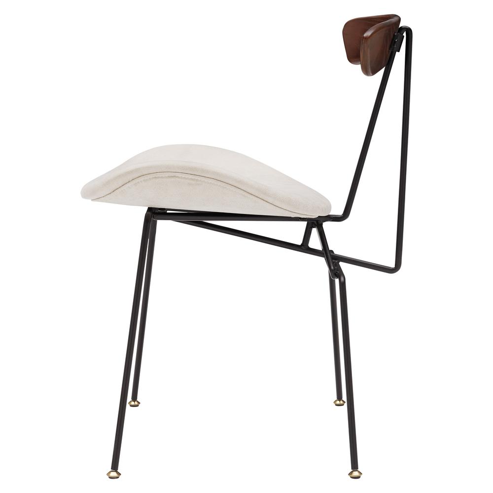 Fabric Chair; constructed of Fabric, Plywood, Ash Veneer, and Powder Coated Steel. Leg color: Frosted Black.. Picture 3
