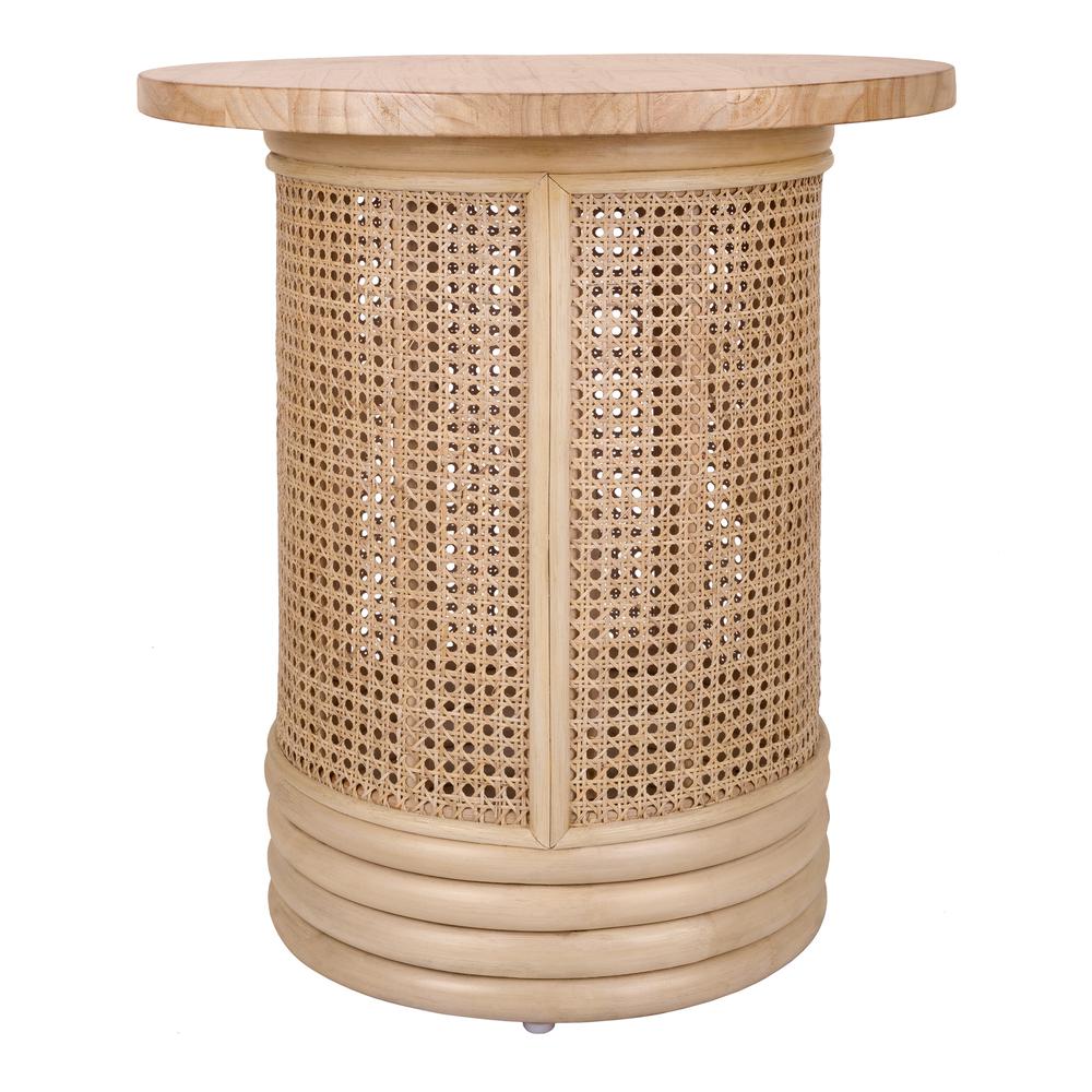 Brisa Rattan Side/End Table w/ Wood Top. Picture 2