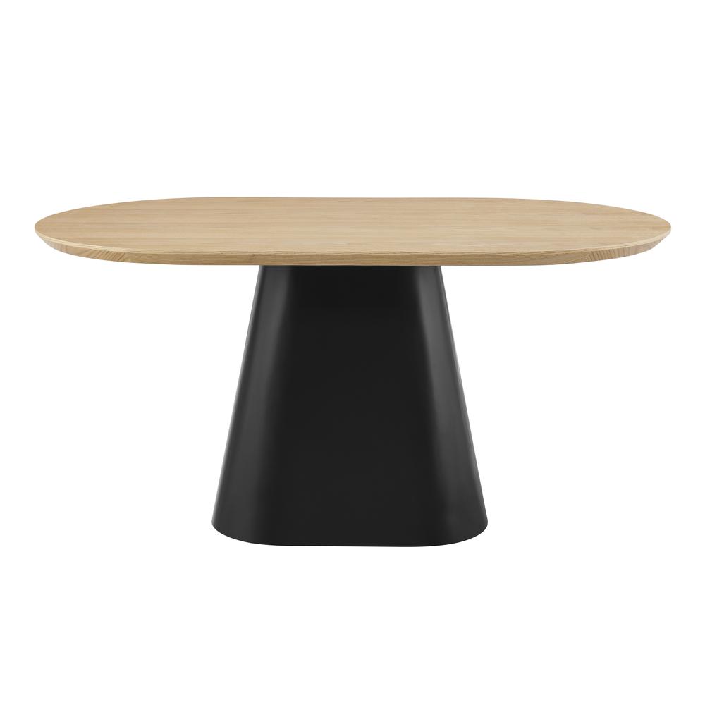 Magnus KD 63" Oval Dining Table, Light Oak. Picture 2