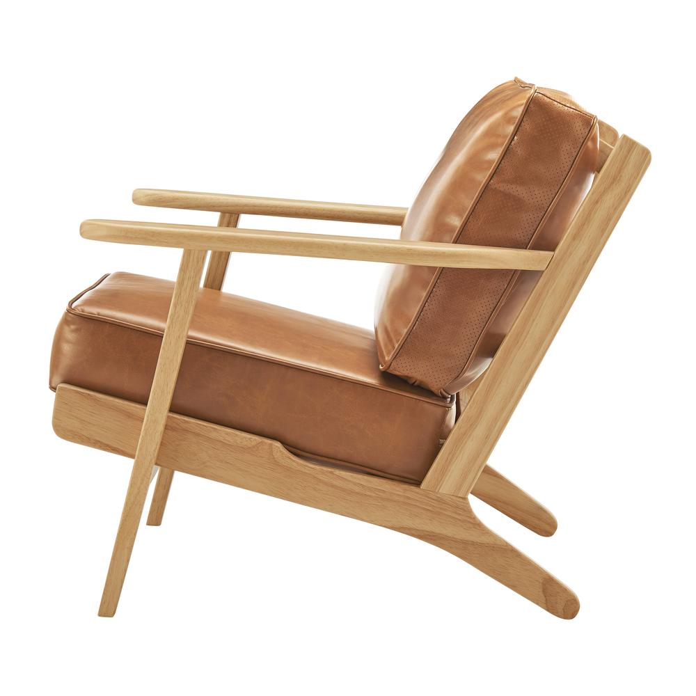 Albert PU Accent Arm Chair, Borneo Chocolate. Picture 3