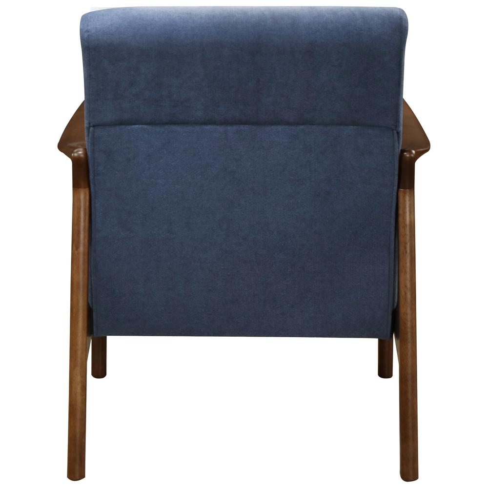 Arm Chair. Constructed of Fabric, MDF, Tropical Wood and solid Rubber Wood. Leg color: Dark Walnut.. Picture 4