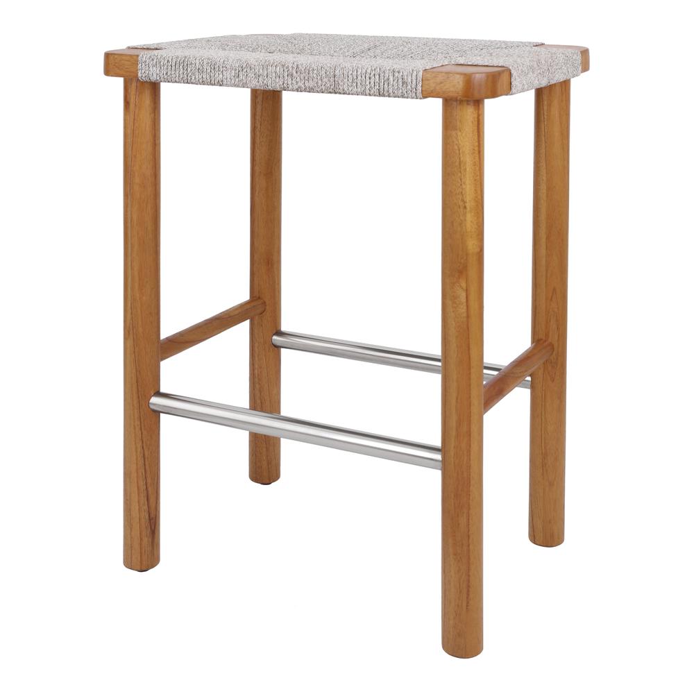 Elio Wood Counter Stool w/ Rope. Picture 1