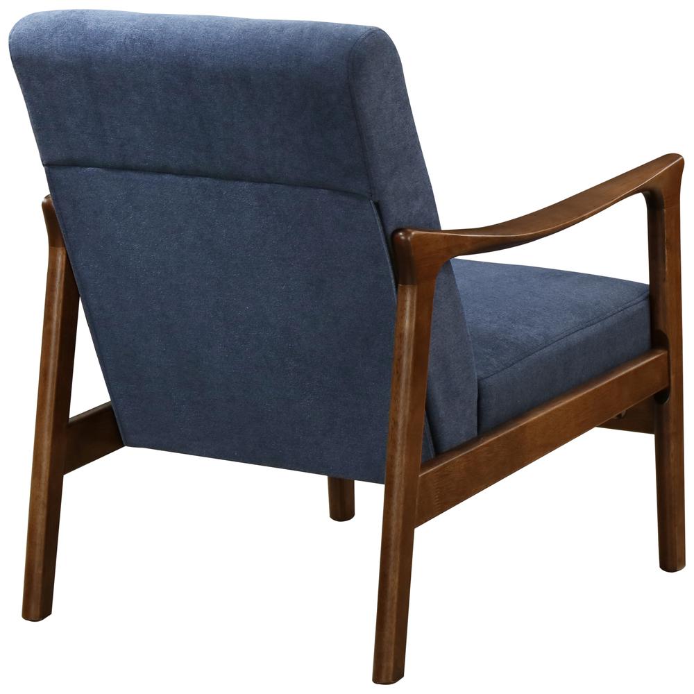 Arm Chair. Constructed of Fabric, MDF, Tropical Wood and solid Rubber Wood. Leg color: Dark Walnut.. Picture 5