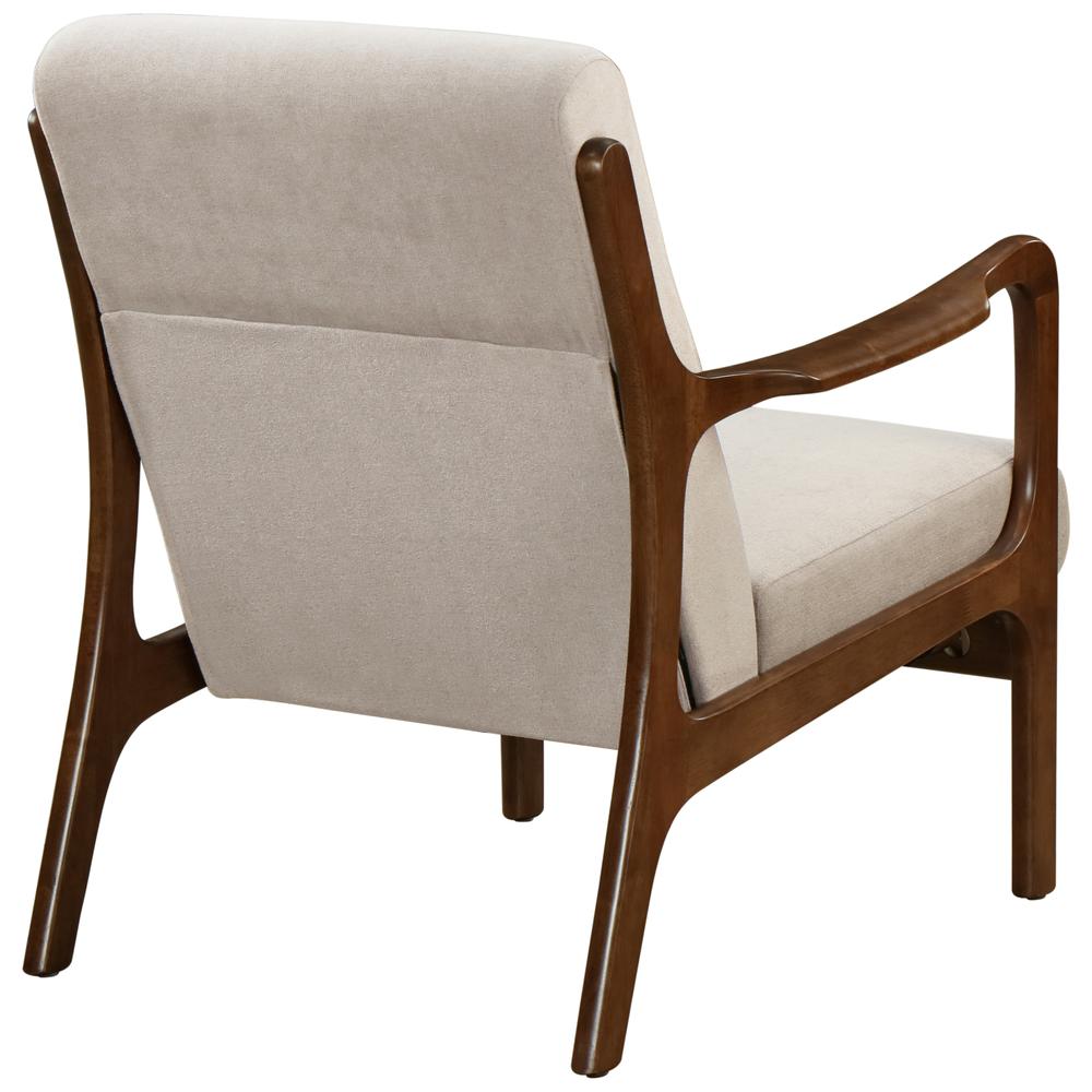 Arm Chair; constructed of Fabric, MDF, Tropical Wood and solid Rubber Wood. Leg color: Dark Walnut.. Picture 5