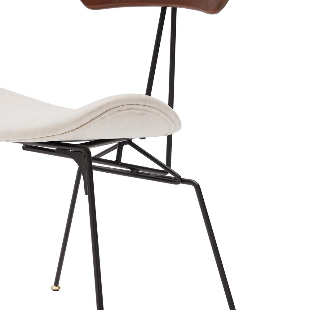 Fabric Chair; constructed of Fabric, Plywood, Ash Veneer, and Powder Coated Steel. Leg color: Frosted Black.. Picture 6