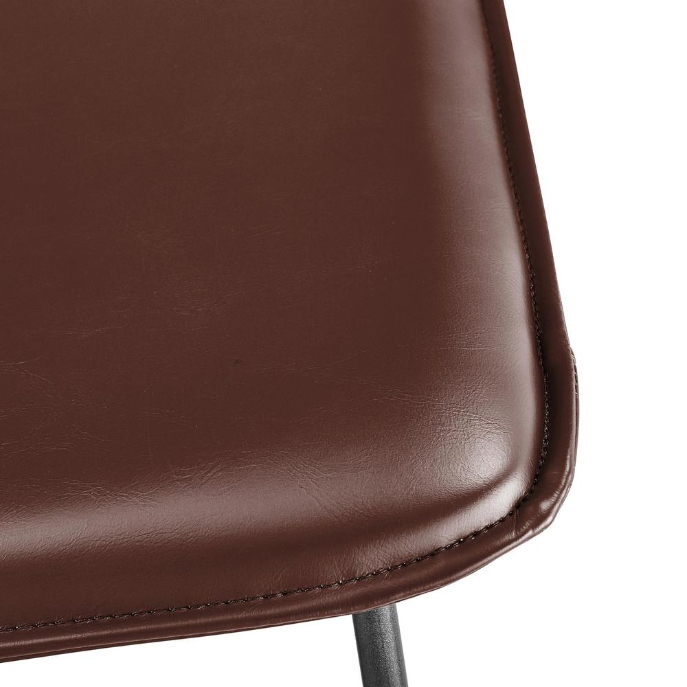 Zuma PU Leather Accent Chair, Mission Brown. Picture 6