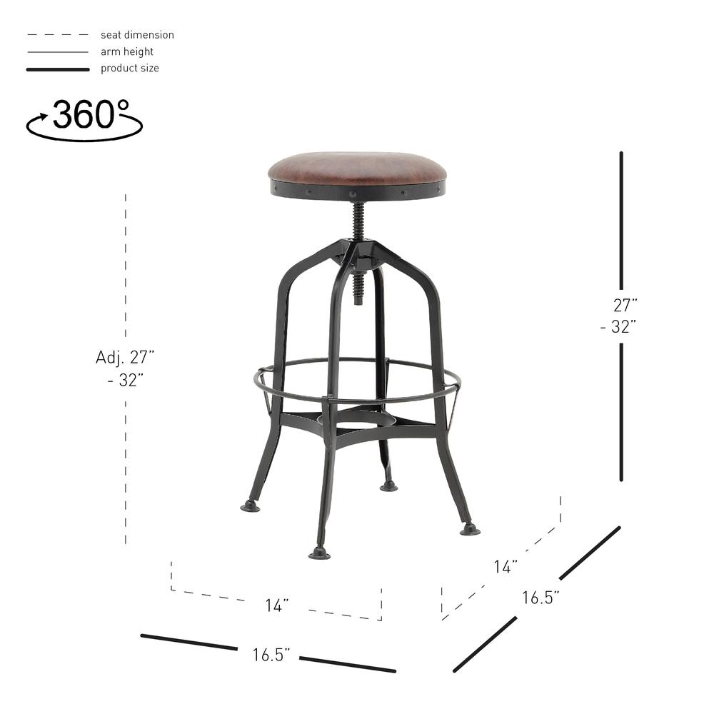 Industrial PU Adjustable Stool. Picture 5