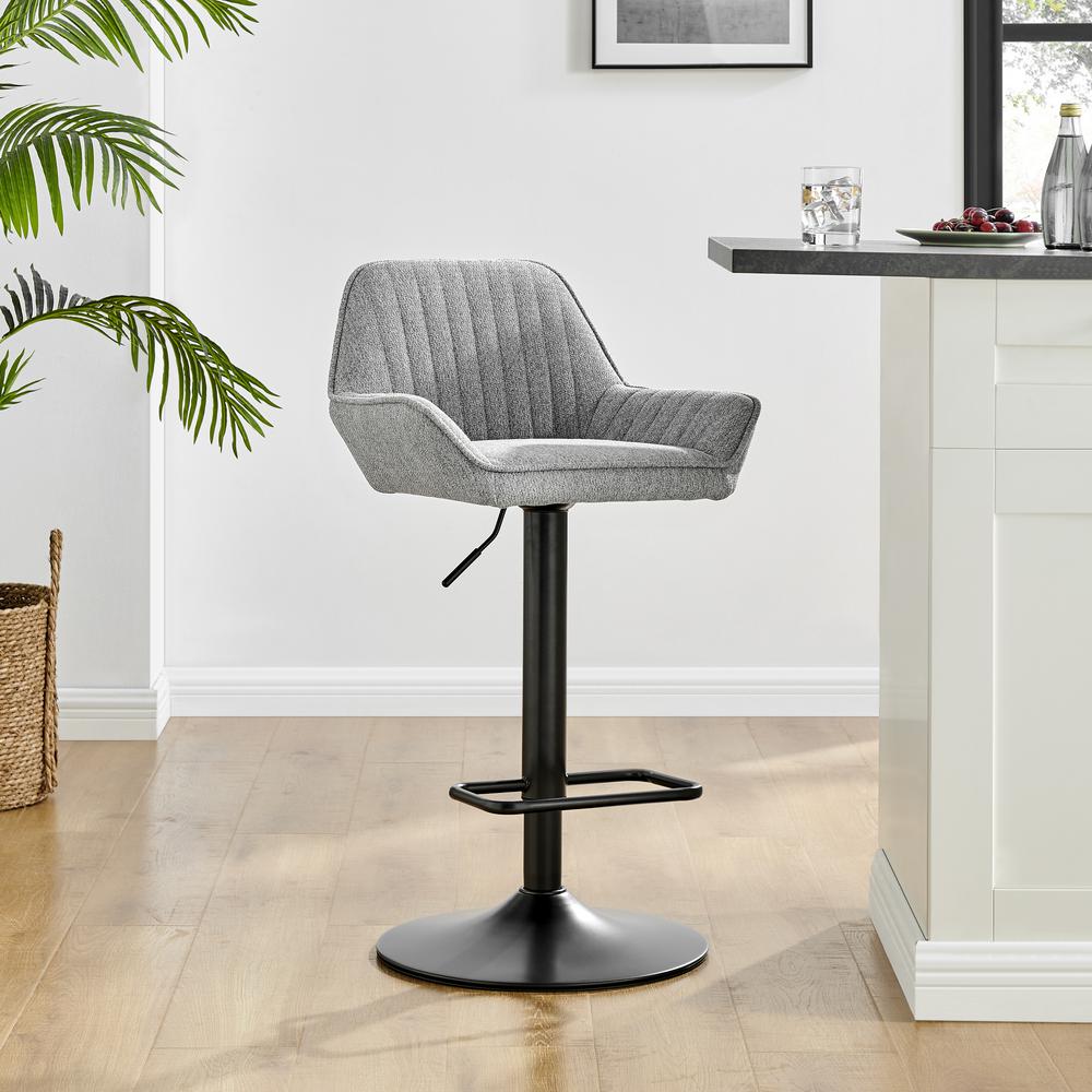 Luther Fabric Gaslift Swivel Bar Stool, (Set of 2). Picture 10