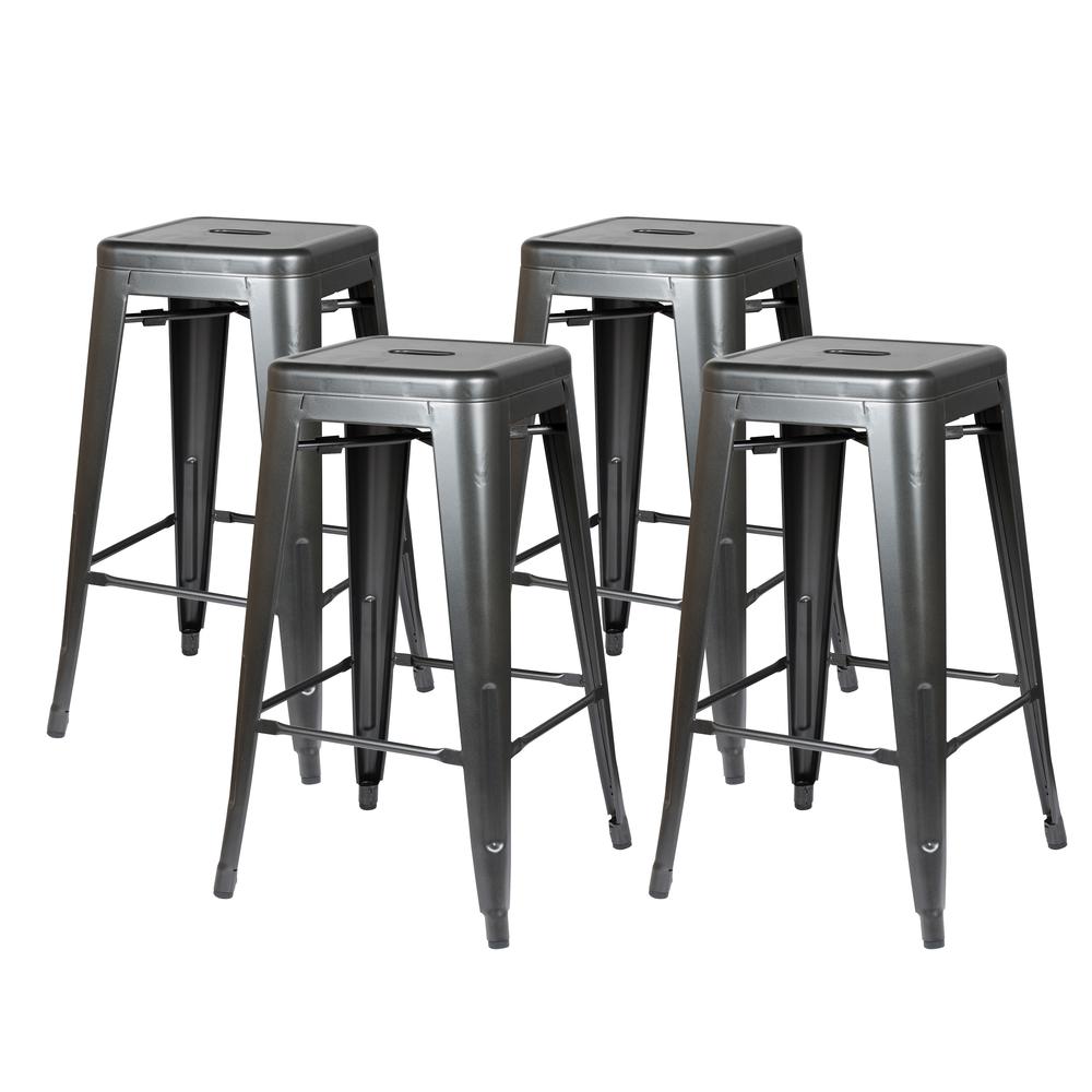 Metropolis Metal Backless Counter Stool, (Set of 4). Picture 1