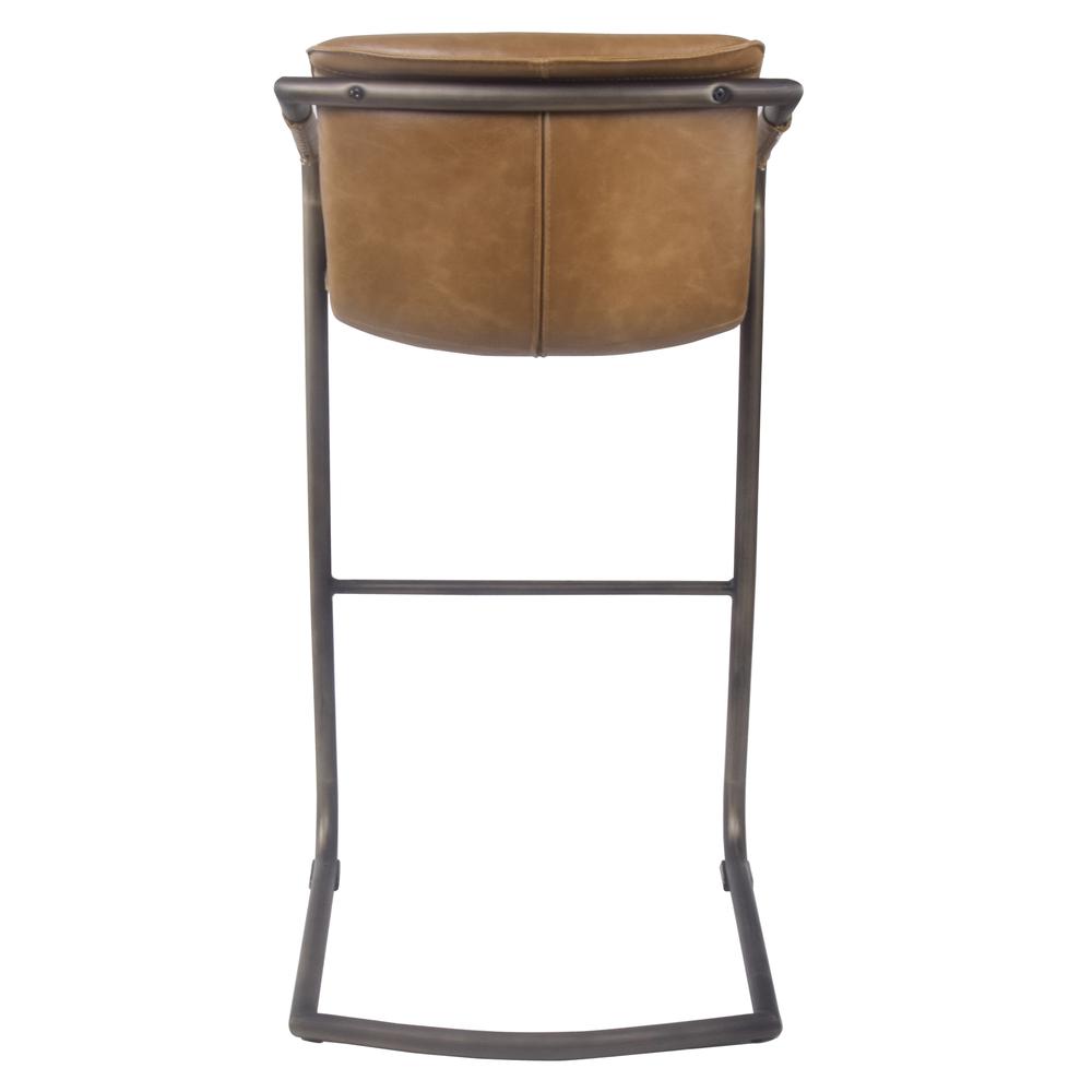 Indy PU Leather Bar Stool, (Set of 2), Antique Cigar Brown. Picture 4