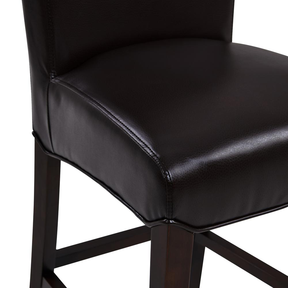 Bonded Leather Counter Stool, Coffee Bean. Picture 5