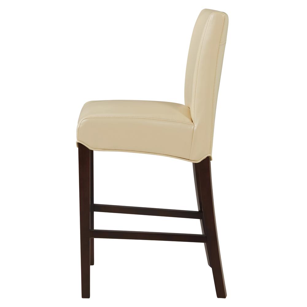 Bonded Leather Counter Stool, Cream. Picture 3