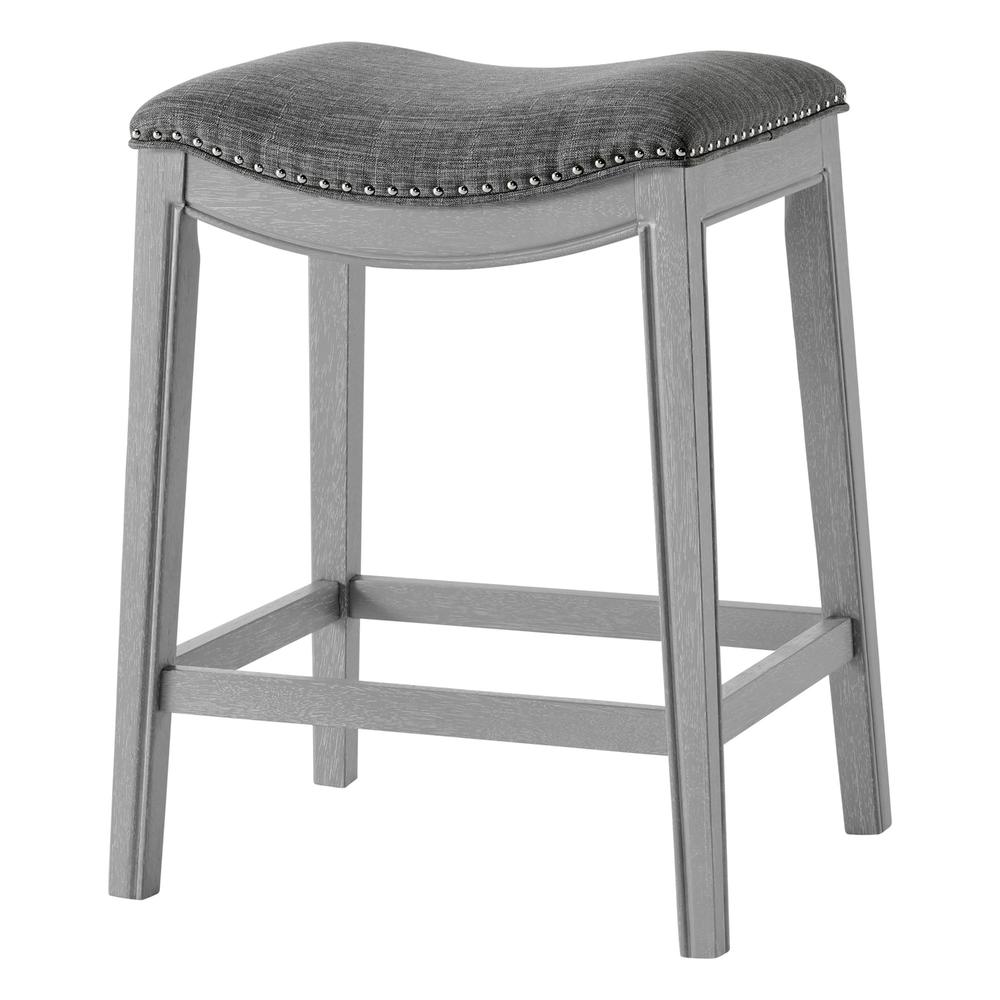 Grover Fabric Counter Stool, Lyon Dark Gray. The main picture.