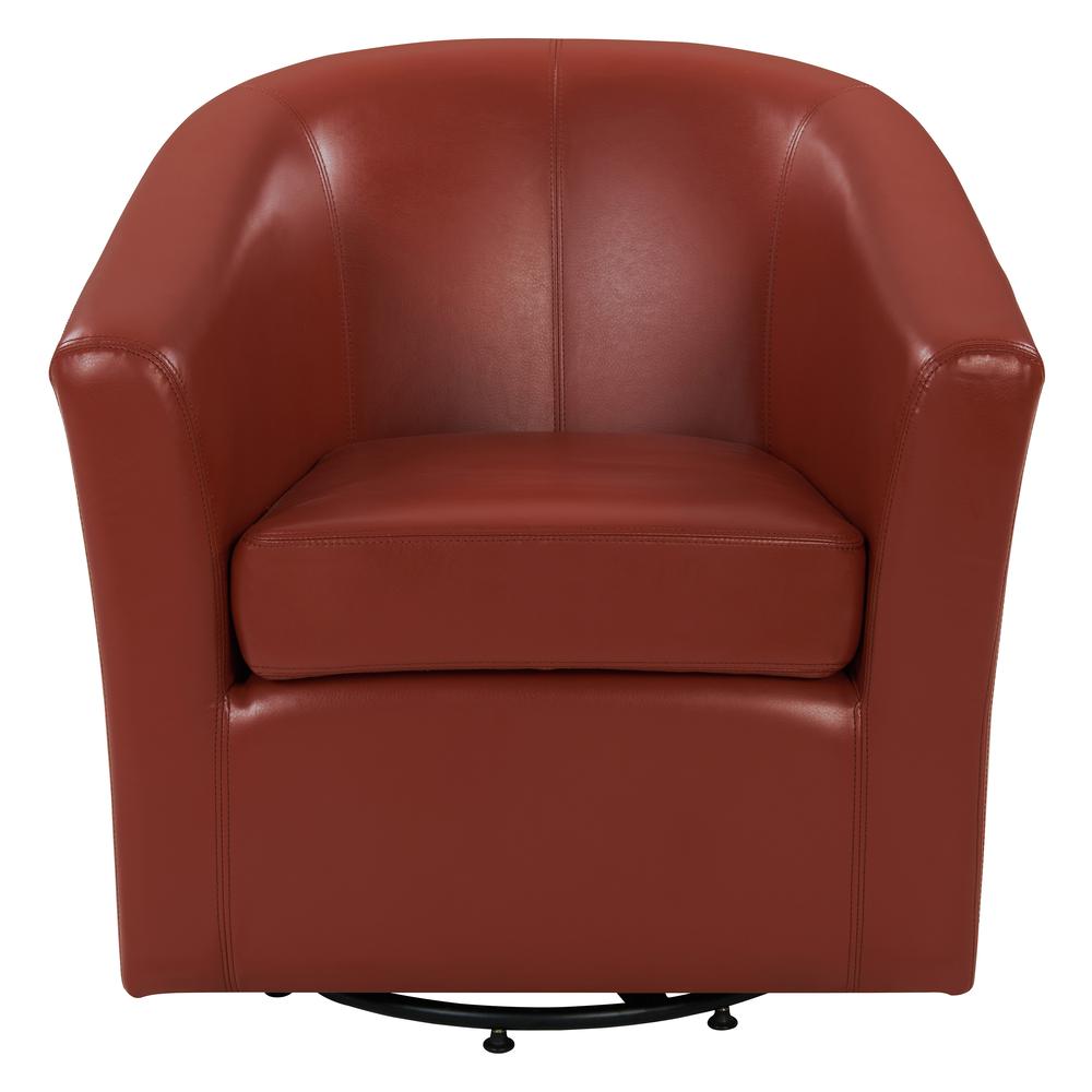 Swivel Bonded Leather Chair, Pumpkin. Picture 2