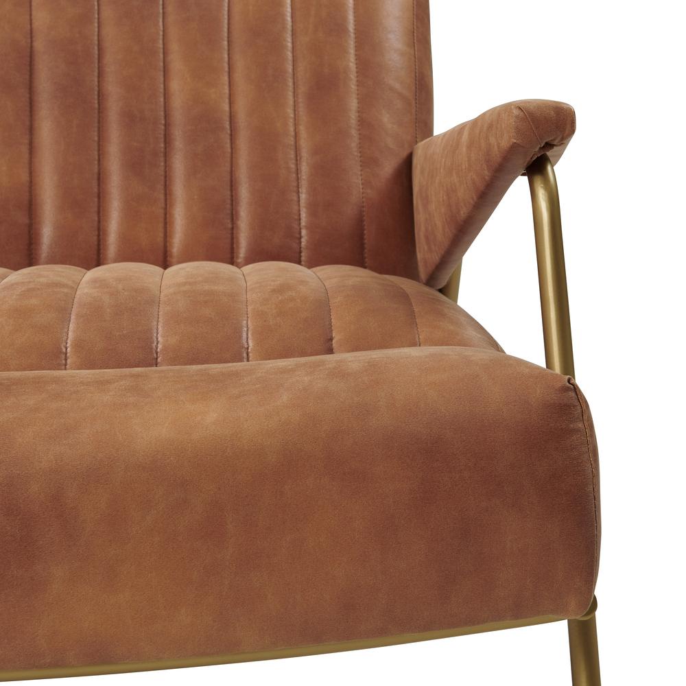 Bonded Leather Accent Chair. Leg color: Chromed Steel.. Picture 6