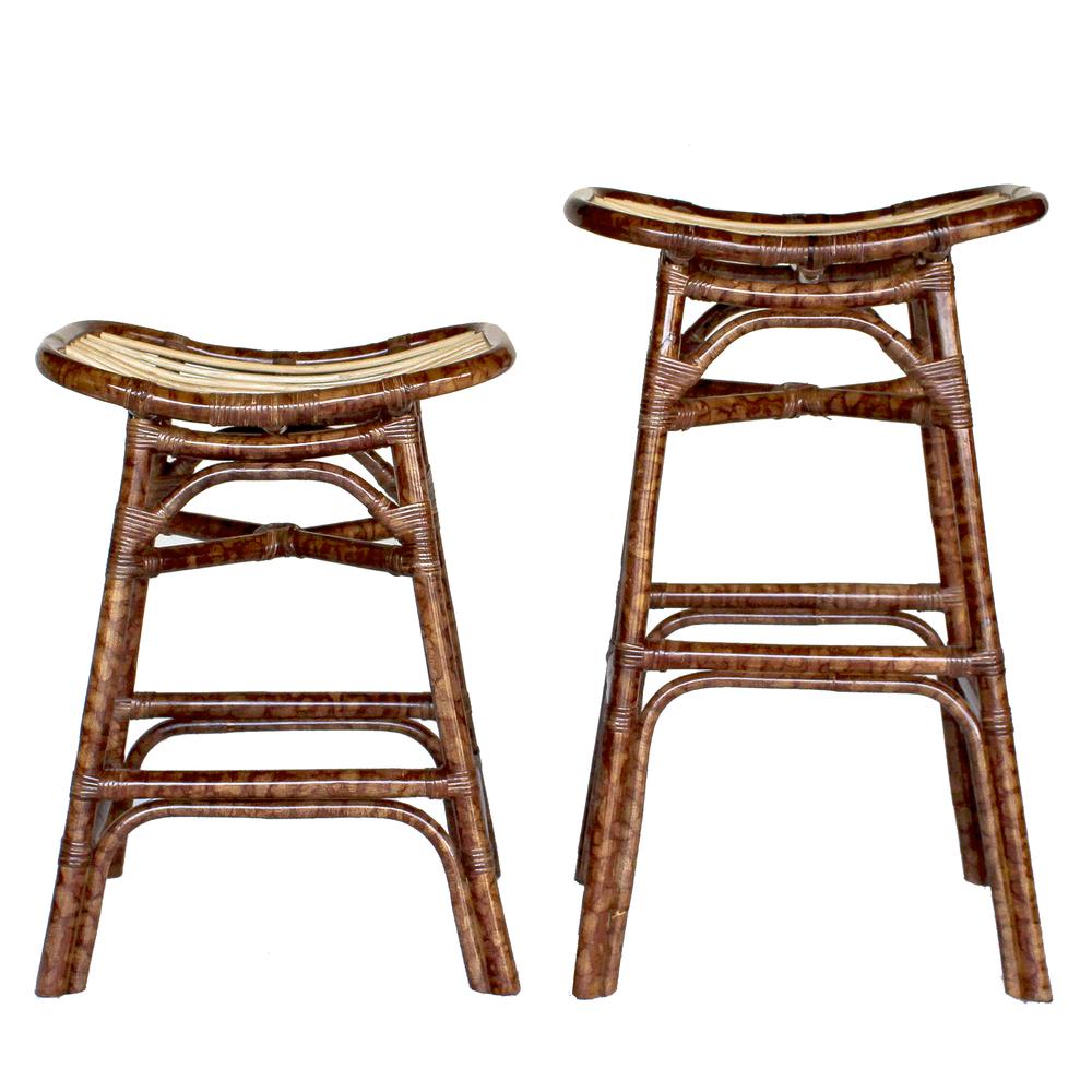 Backless Saddle Counter Stool, Marble Brown. Picture 8