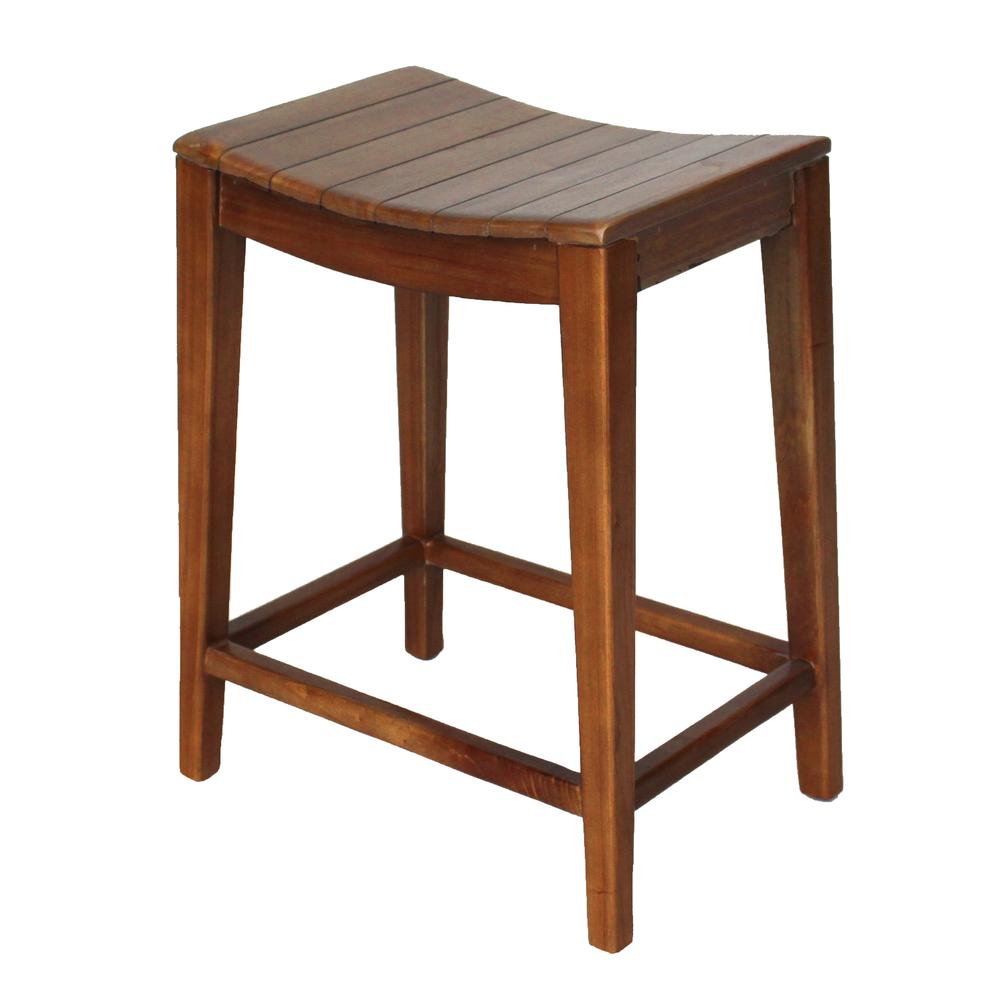 Wooden Counter Stool, Amber. Picture 1
