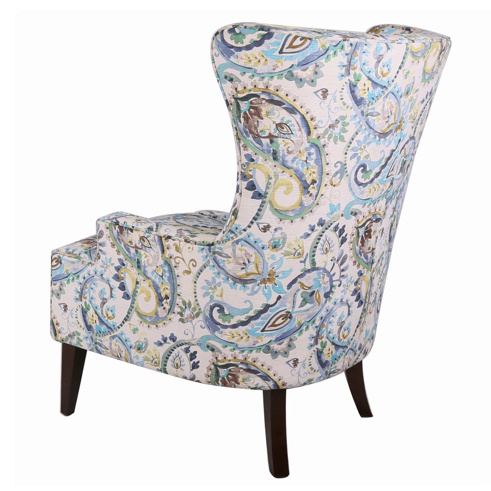 Wingback Arm Chair, Mazarine Paisley