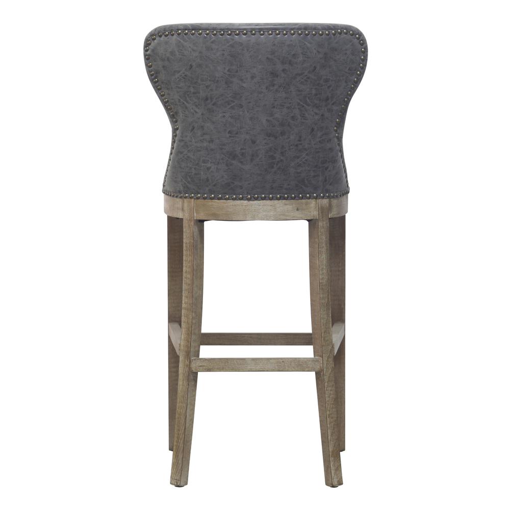 Bar Stool, Nubuck Charcoal. Picture 4