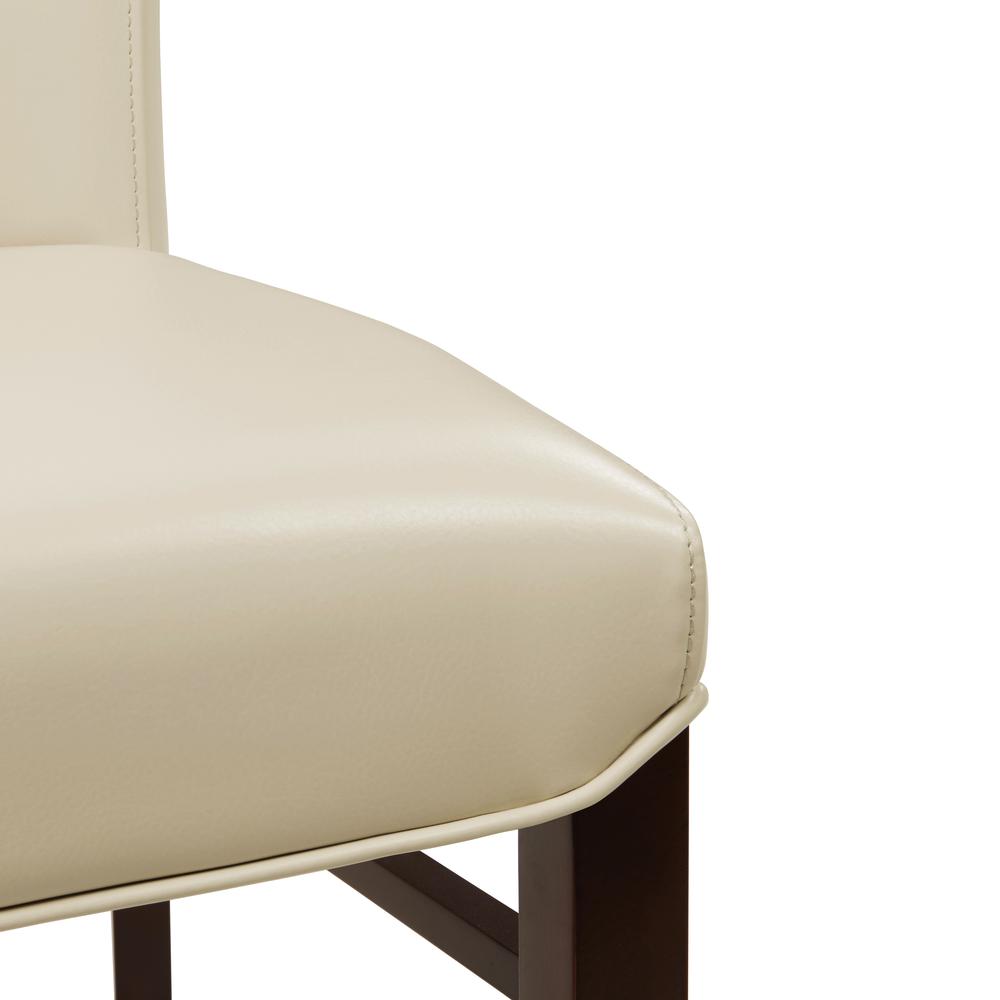 Bonded Leather Dining Chair,Set of 2, Cream. Picture 6