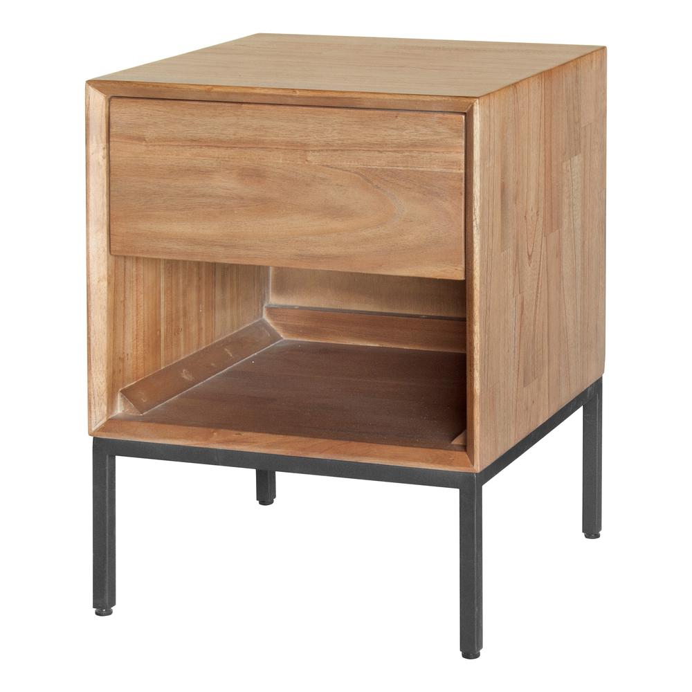 1-Drawer Night Stand, Newton Brown. Picture 1