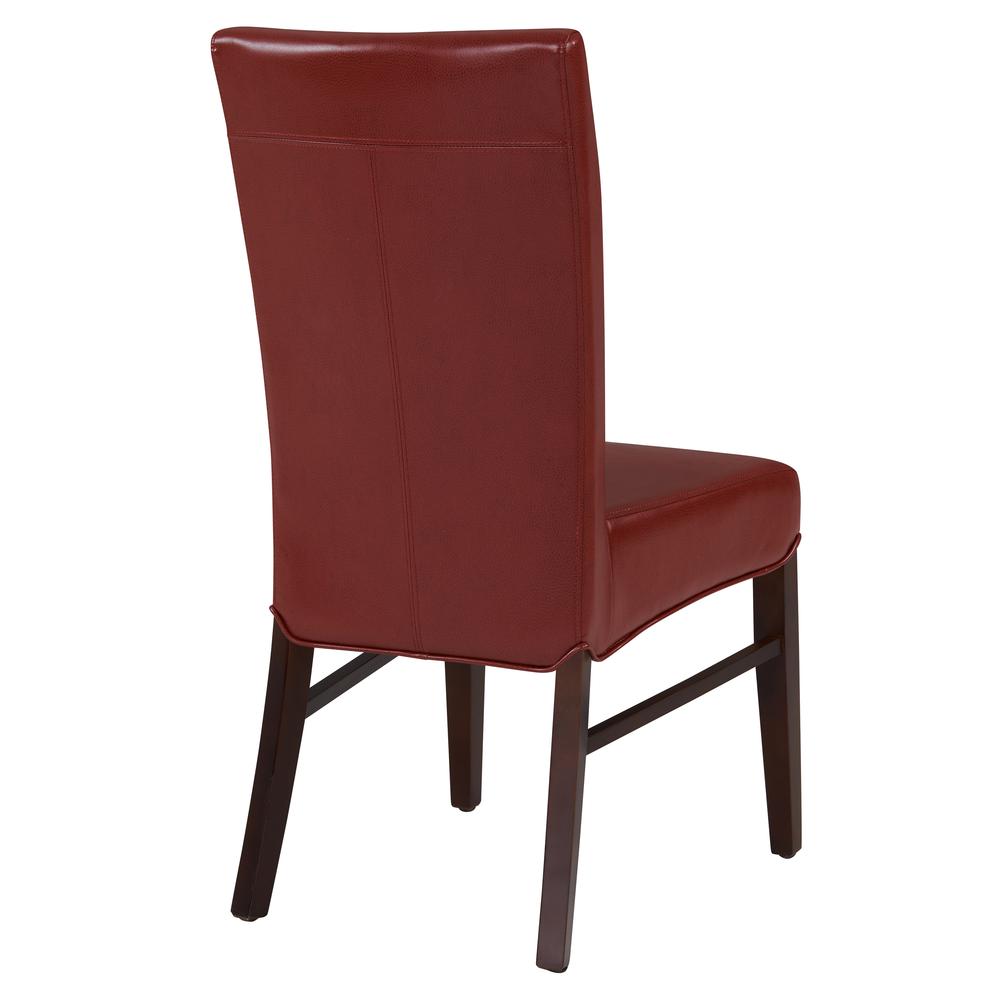 Bonded Leather Dining Chair,Set of 2, Pomegranate. Picture 5