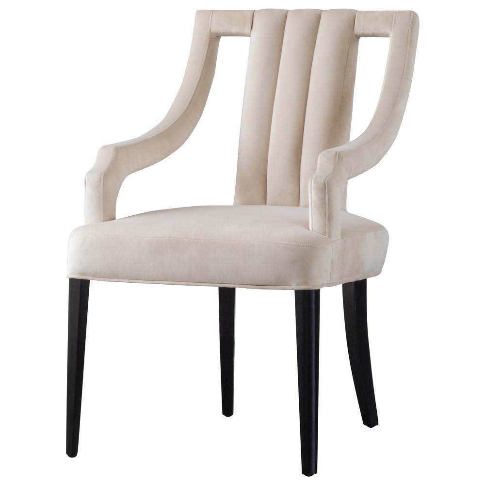Viola Velvet Fabric Klismos Chair. Picture 1