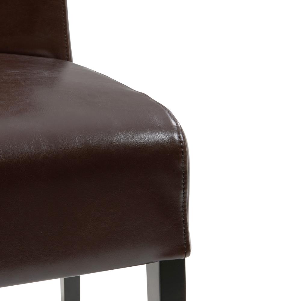 Valencia Bicast Leather Chair, (Set of 2), Brown. Picture 6