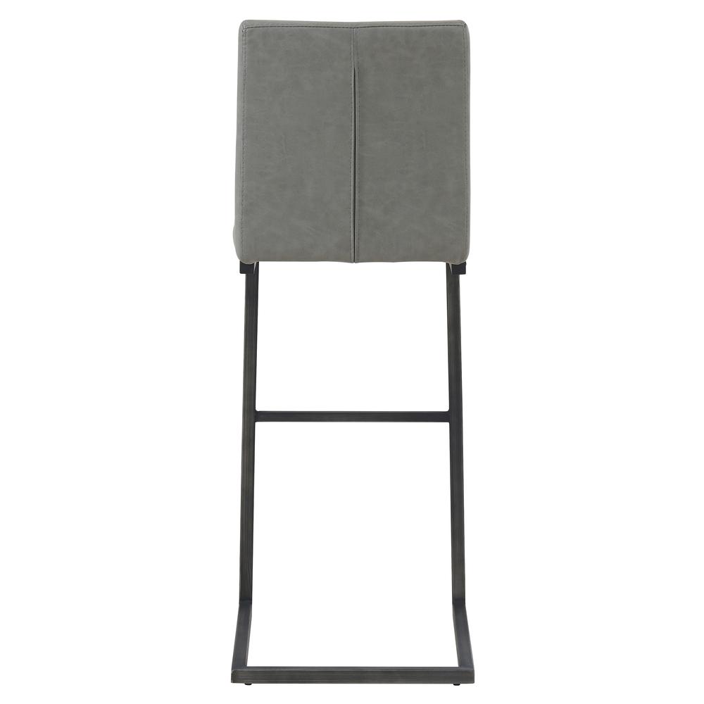 PU Leather Bar Stool,Set of 2, Antique Graphite Gray. Picture 4