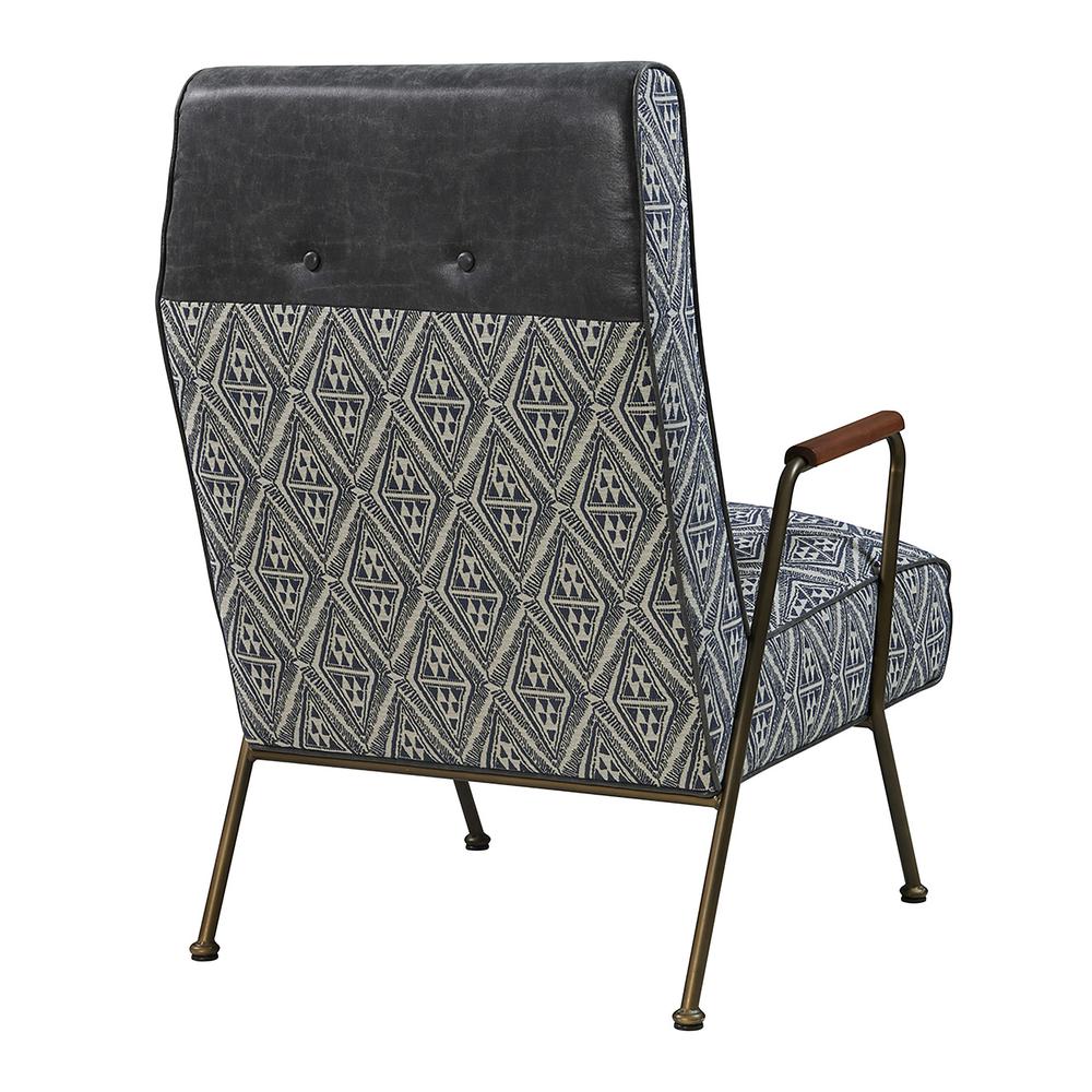 Kahlo Fabric Accent Chair, Azure Diamond/Vintage Midnight. Picture 5