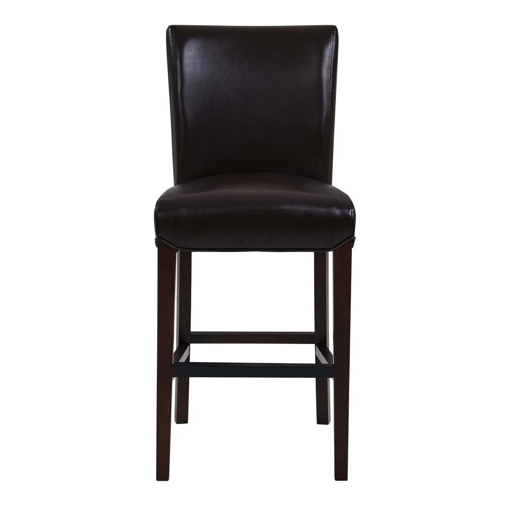Bonded Leather Counter Stool, Coffee Bean. Picture 2