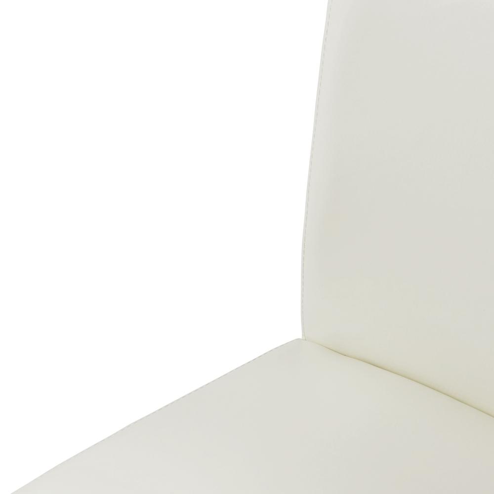 Bonded Leather Counter Stool, White. Picture 6
