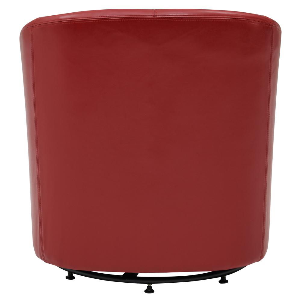 Swivel Bonded Leather Char, Red. Picture 4