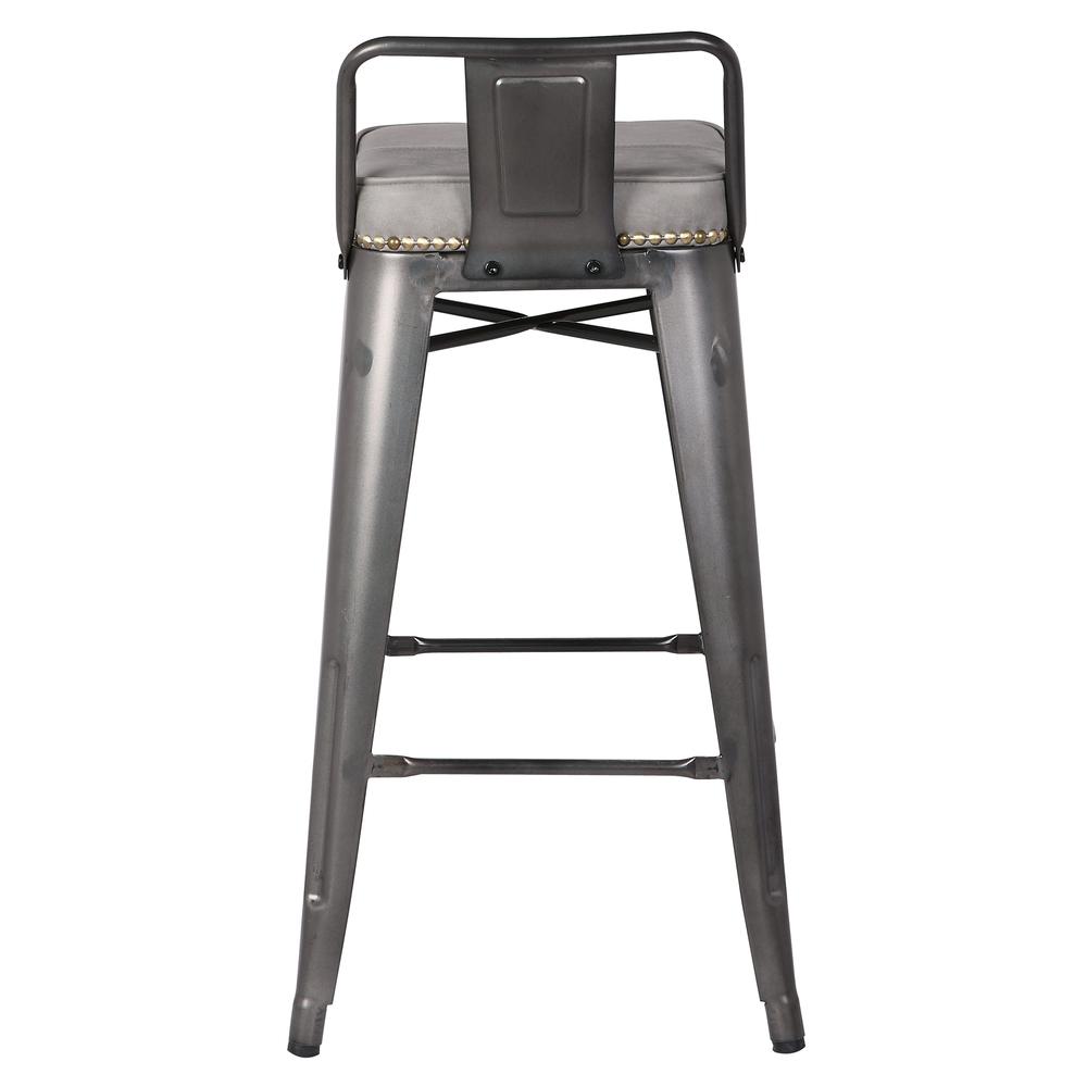 Metropolis PU Leather Low Back Counter Stool, (Set of 4). Picture 4