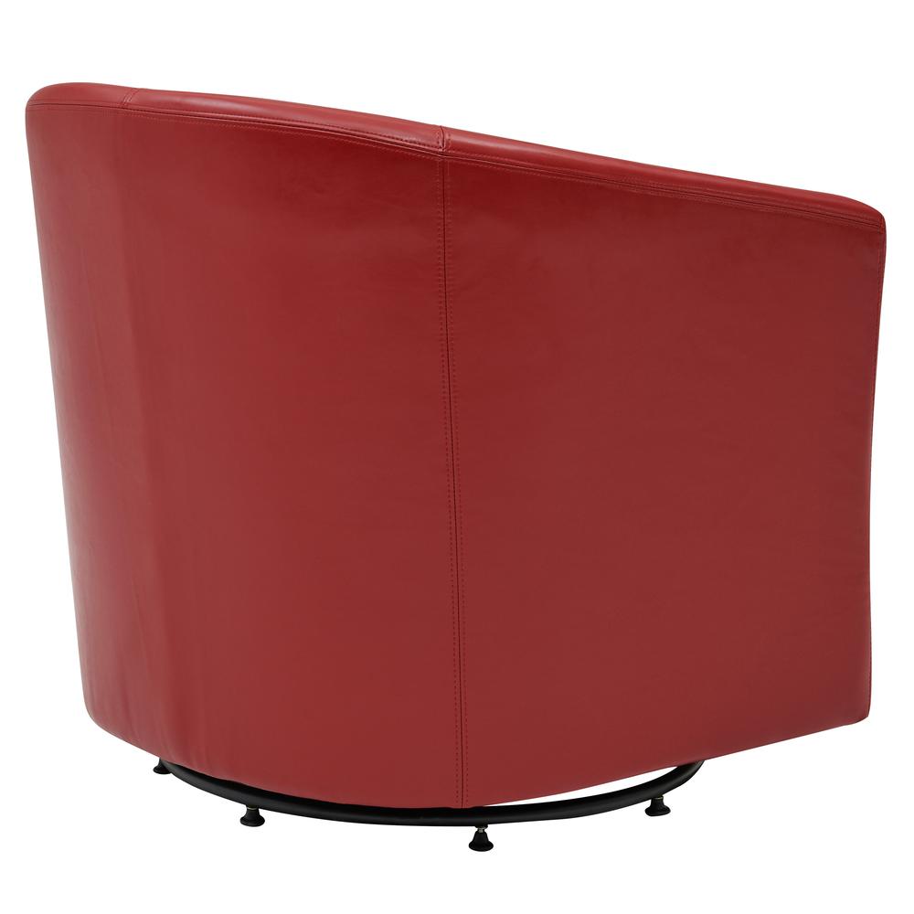 Swivel Bonded Leather Char, Red. Picture 5