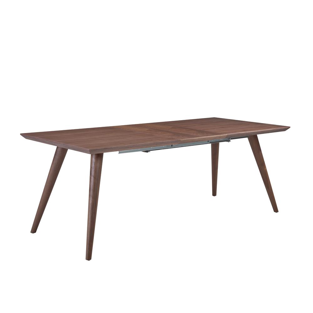 Extendable Rectangular Dining Table, Walnut. Picture 1