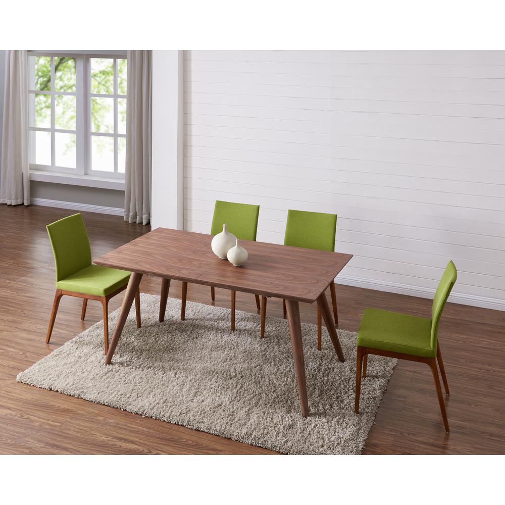 Extendable Rectangular Dining Table, Walnut. Picture 8