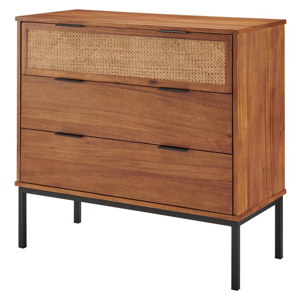 Caine Rattan Chest 3 Drawers. Picture 1