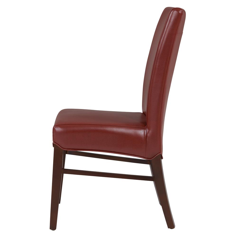 Bonded Leather Dining Chair,Set of 2, Pomegranate. Picture 3