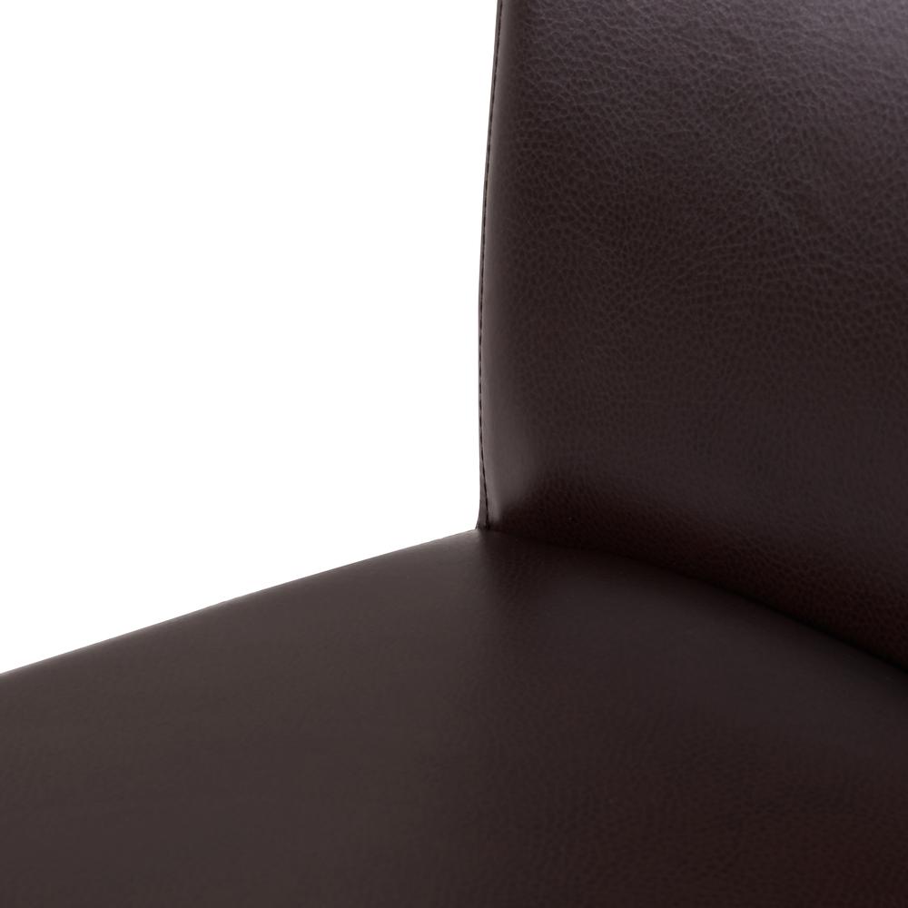 Bonded Leather Bar Stool, Coffee Bean. Picture 6