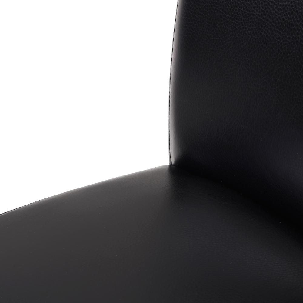 Bonded Leather Counter Stool, Black. Leg color: Wenge Brown.. Picture 6