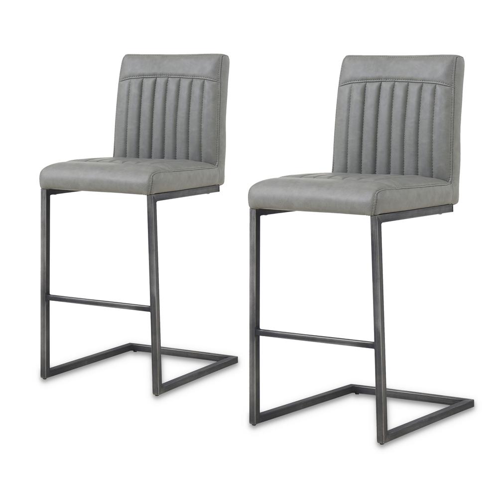 Ronan PU Leather Counter Stool, (Set of 2). Picture 1