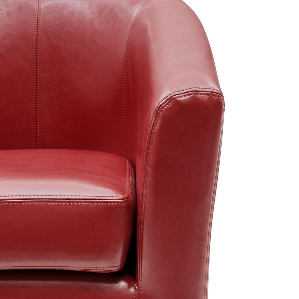 Swivel Bonded Leather Char, Red. Picture 6
