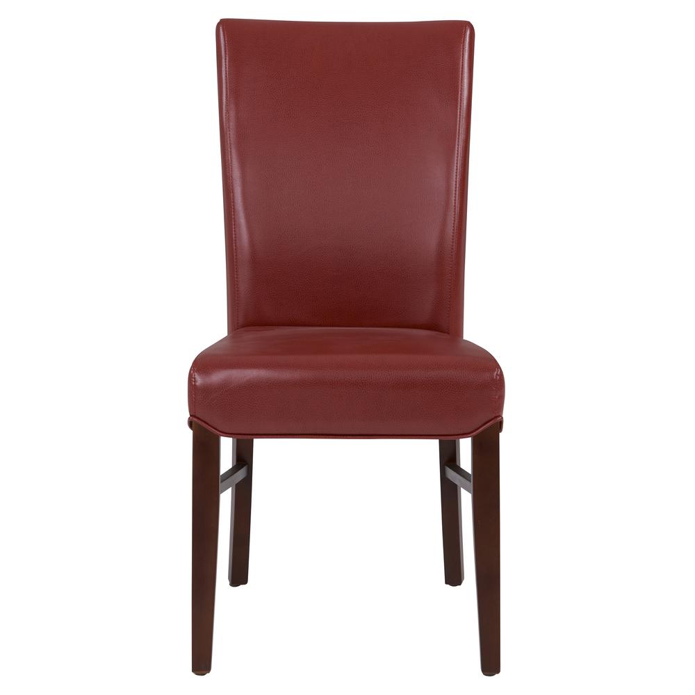 Bonded Leather Dining Chair,Set of 2, Pomegranate. Picture 2