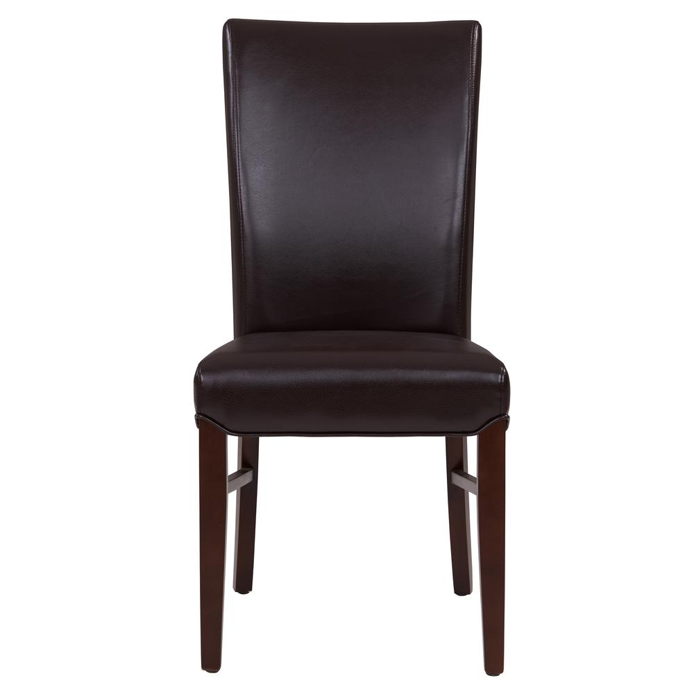 Bonded Leather Dining Chair,Set of 2, Coffeen Bean. Picture 2