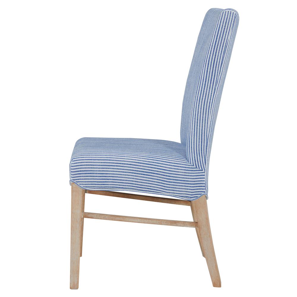 Fabric Chair,Set of 2, Blue Stripes. Picture 3