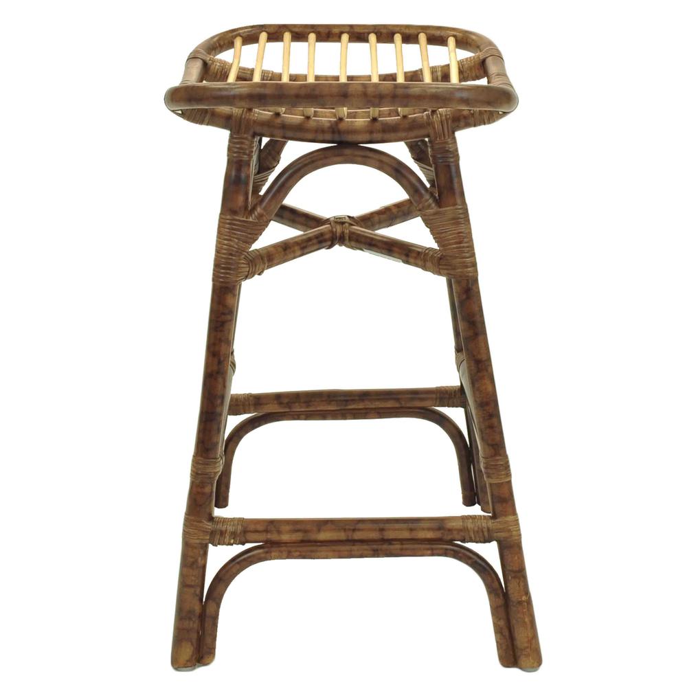 Beyla Rattan Backless Saddle Counter Stool. Picture 4
