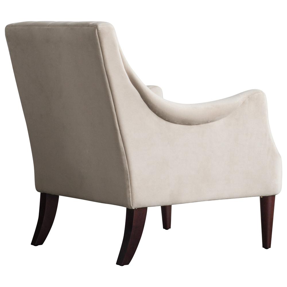 Fabric Tufted Accent Chair, Buckwheat Beige. Picture 5