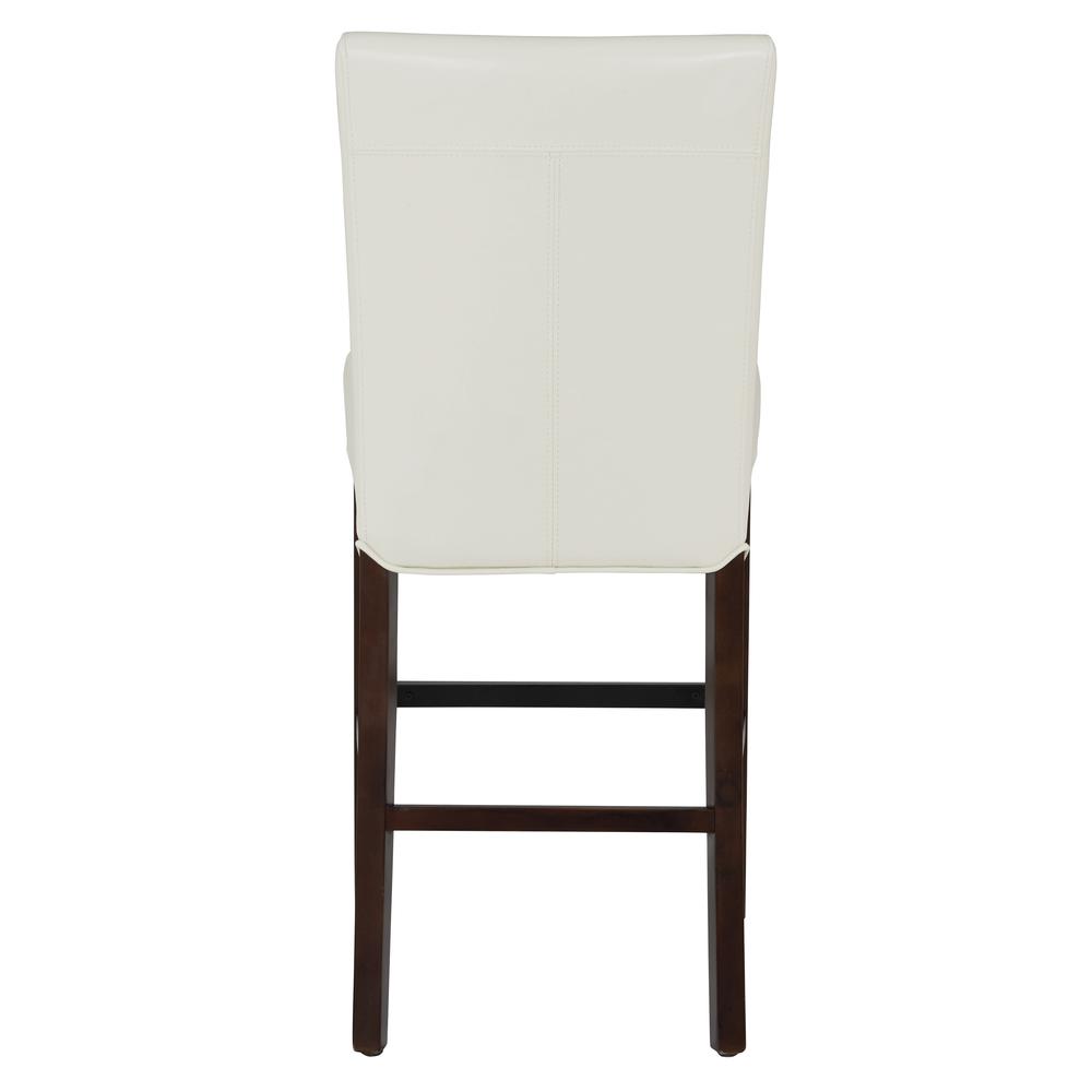 Bonded Leather Counter Stool, White. Picture 4